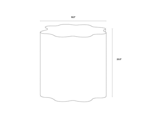 Dahlia Space Saving Freeform Center Table in Gold Ombre