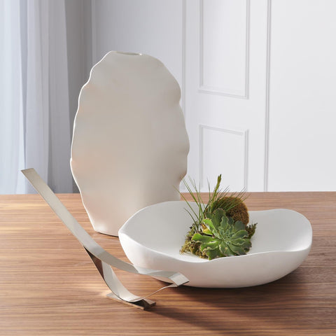 Everyday Organic Handmade Matte White Salad Bowl