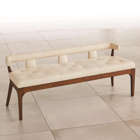 Outdoor Living & Garden Modern Upholstered Lounge Bench