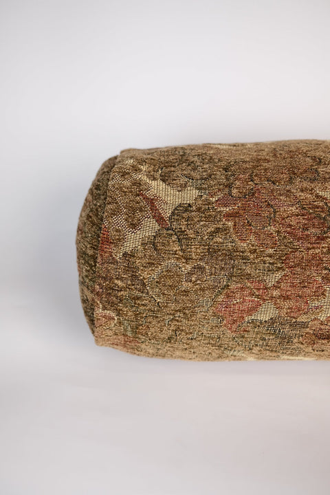 Artful Traditionalist Reversible Bolster with Contrast Trim Pillow