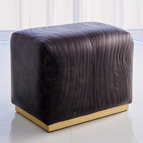 Space Saving Modern Upholstered Pouf Ottoman with Plinth Base