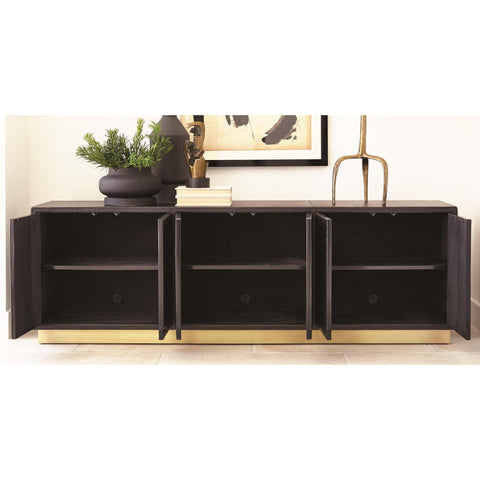 Modern Abstract Accent Cabinet in Matte Finish
