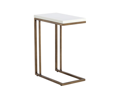 Sawyer Timeless Minimalist C Table in White End Table