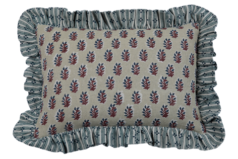 Filling Spaces Artful Traditionalist Bohemian Ruffles Boudoir Pillow - 18 x 18 - 20 x 20 - 22 x 22 - 24 x 24 - 26X 26 - 14 x 20 - 14 x 40 - 18 x 40 - 16 x 50