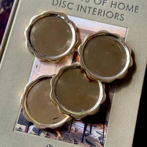 Sun Coaster Set in Brass