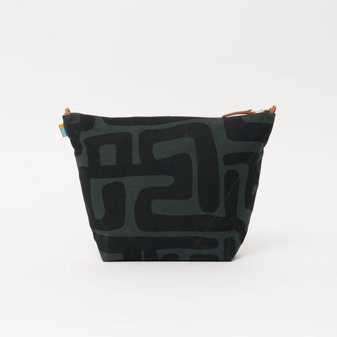 Abstract Graphic Zip Top Pouch with Flat Bottom