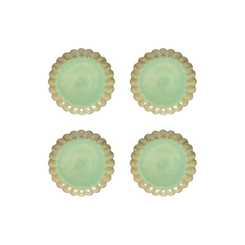 Costa Nova Decorated Bohemian Glazed Stoneware Plate Set - Set of 4