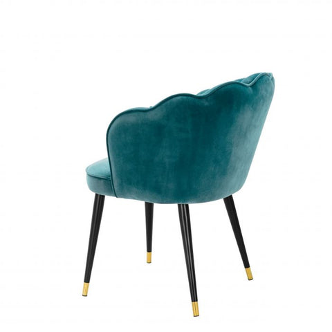 Timeless Minimalist Crown Back Upholstered Velvet Accent Chair
