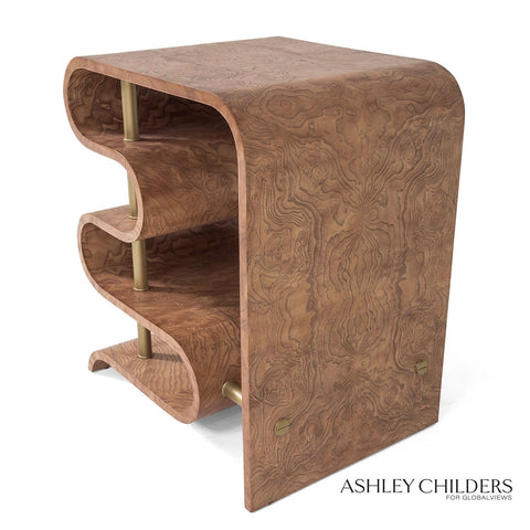 Global Views Traverse S Curve Accent Table