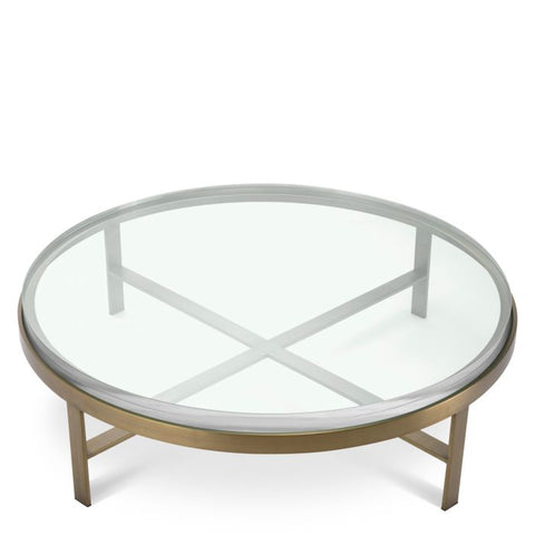 Eichholtz Timeless Minimalist Round Glass Coffee Table
