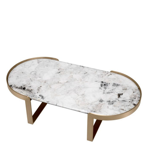 Eichholtz Timeless Minimalist Curved Marble Coffee Table
