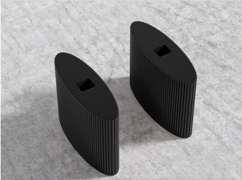 Rove Concepts Athena Timeless Minimalist Fluted Drum Table Accessory