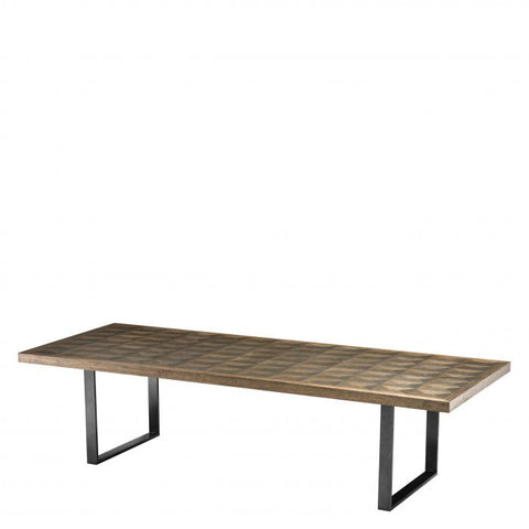 Eichholtz Timeless Minimalist Farm Dining Table with Marquetry