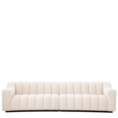 Kelly Curved Symmetrical Sofa in Beige for Contemporary Spaces