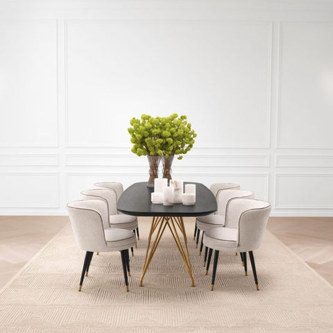 Eichholtz Timeless Minimalist Curved Dining Table
