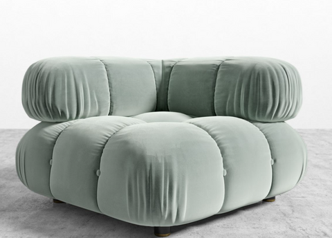 Belia Timeless Minimalist Velvet Tufted Slipper Lounge Chair