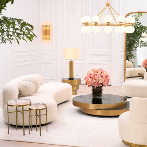 Space Saving Contemporary Round Glass Accent Table