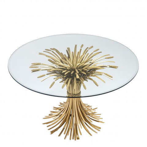 Artful Traditionalist Art Deco Curved Glass Accent Table
