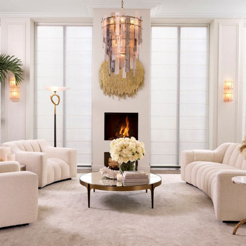 Eichholtz Timeless Minimalist Mid Century Round Coffee Table