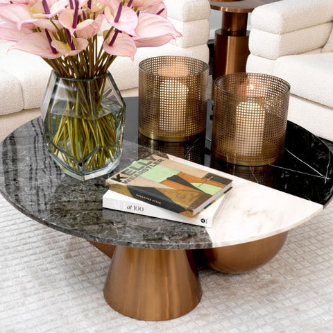 Eichholtz Timeless Minimalist Round Drum Coffee Table