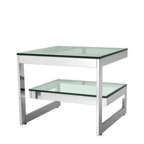 Eichholtz Timeless Minimalist Modern Square Glass C Table