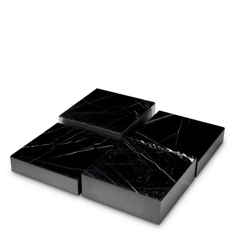 Timeless Minimalist Marble Square Coffee Table Set Modern Design