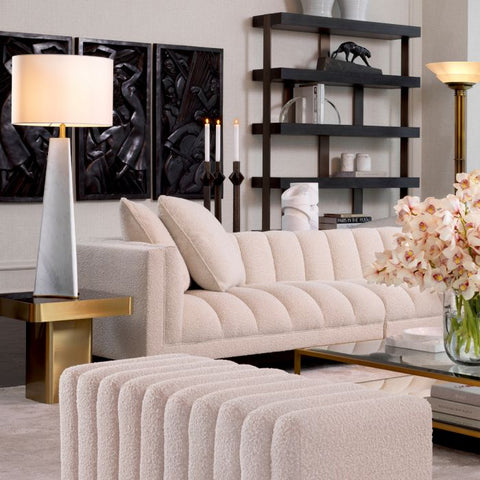 Eichholtz Space Saving Modern Drum Marble Accent Table