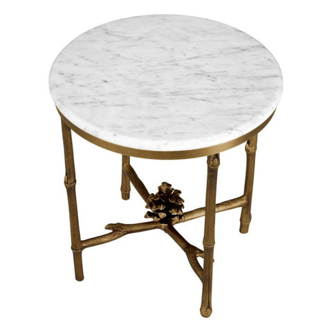Eichholtz Space Saving Vintage Round Marble Center Table