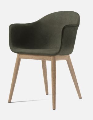 Timeless Minimalist Oak Barrel Back Dining Armchair
