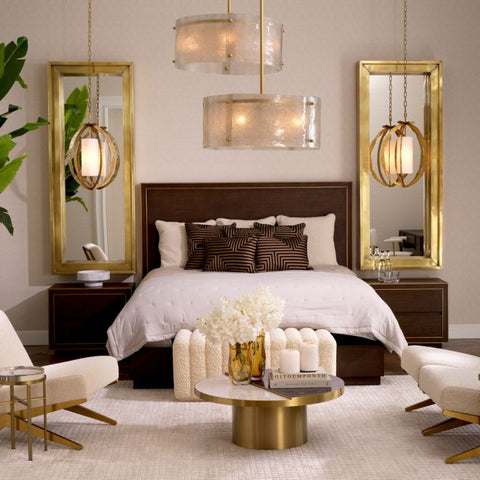 Eichholtz Timeless Minimalist Modern Curved Drum Coffee Table