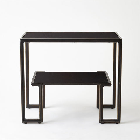 Timeless Minimalist Modern Bronze Center Accent Table
