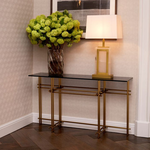 Eichholtz Timeless Minimalist Contemporary Glass Entryway Console