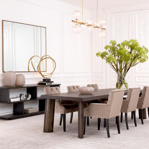 Eichholtz Timeless Minimalist Dining Table with Beveled Edge
