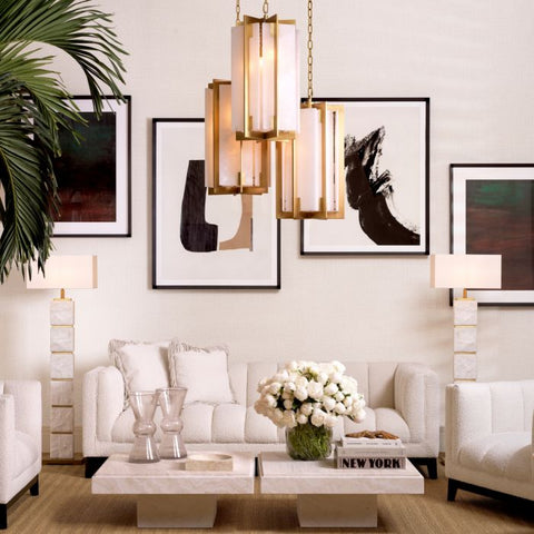 Eichholtz Timeless Minimalist Square Stone Coffee Table