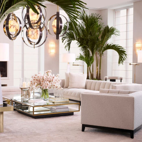 Eichholtz Timeless Minimalist Beveled Glass Coffee Table