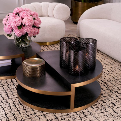 Eichholtz Timeless Minimalist Modern Drum Coffee Table