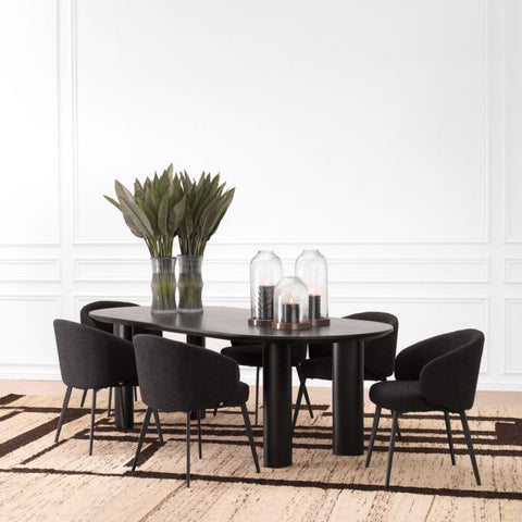 Timeless Minimalist Oval Farm Dining Table with Block Frame