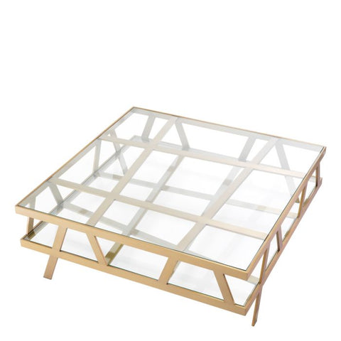 Eichholtz Timeless Minimalist Modern Square Frame Coffee Table
