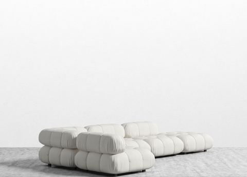 Belia Contemporary Modular Sectional with Armrests and Tufting