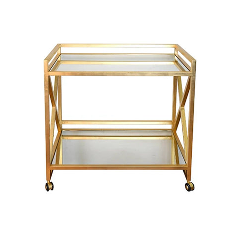 Gerard Modern Rectangle Glass Bar Cart