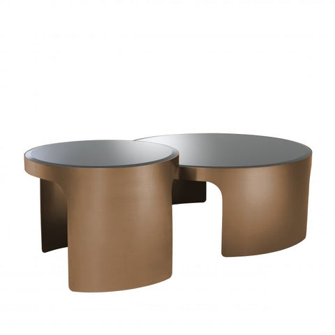 Timeless Minimalist Modern Beveled Drum Coffee Table
