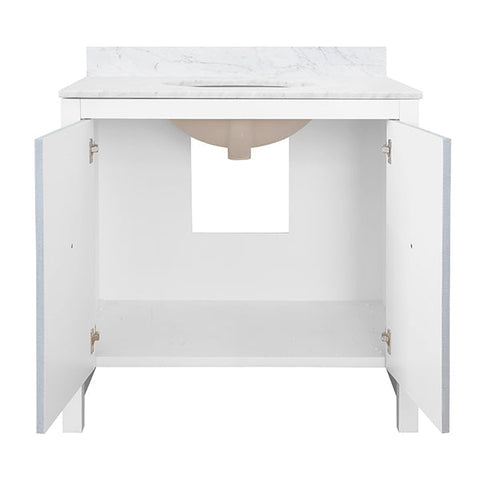 Worlds Away April Contemporary Marble Bathroom Vanity