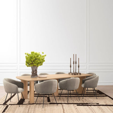 Eichholtz Timeless Minimalist Modern Curved Dining Table