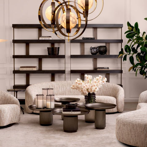 Eichholtz Timeless Minimalist Round Drum Coffee Table