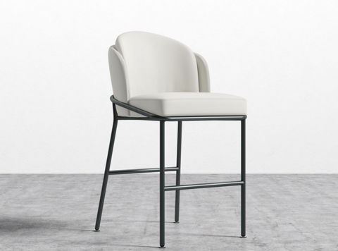 Angelo Modern Upholstered Counter Stool with High Back