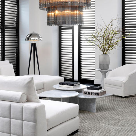 Timeless Minimalist Curved Marble Coffee Table