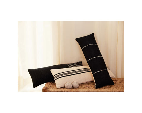 Monochromatic Minimalist Handcrafted Lumbar Pillow Cover