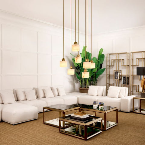 Eichholtz Timeless Minimalist Modern Square Glass Coffee Table