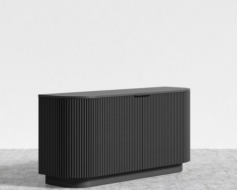 Athena Ebony Modern Matte Sideboard Cabinet