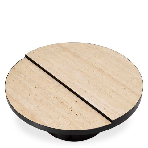 Eichholtz Timeless Minimalist Bronze Drum Coffee Table